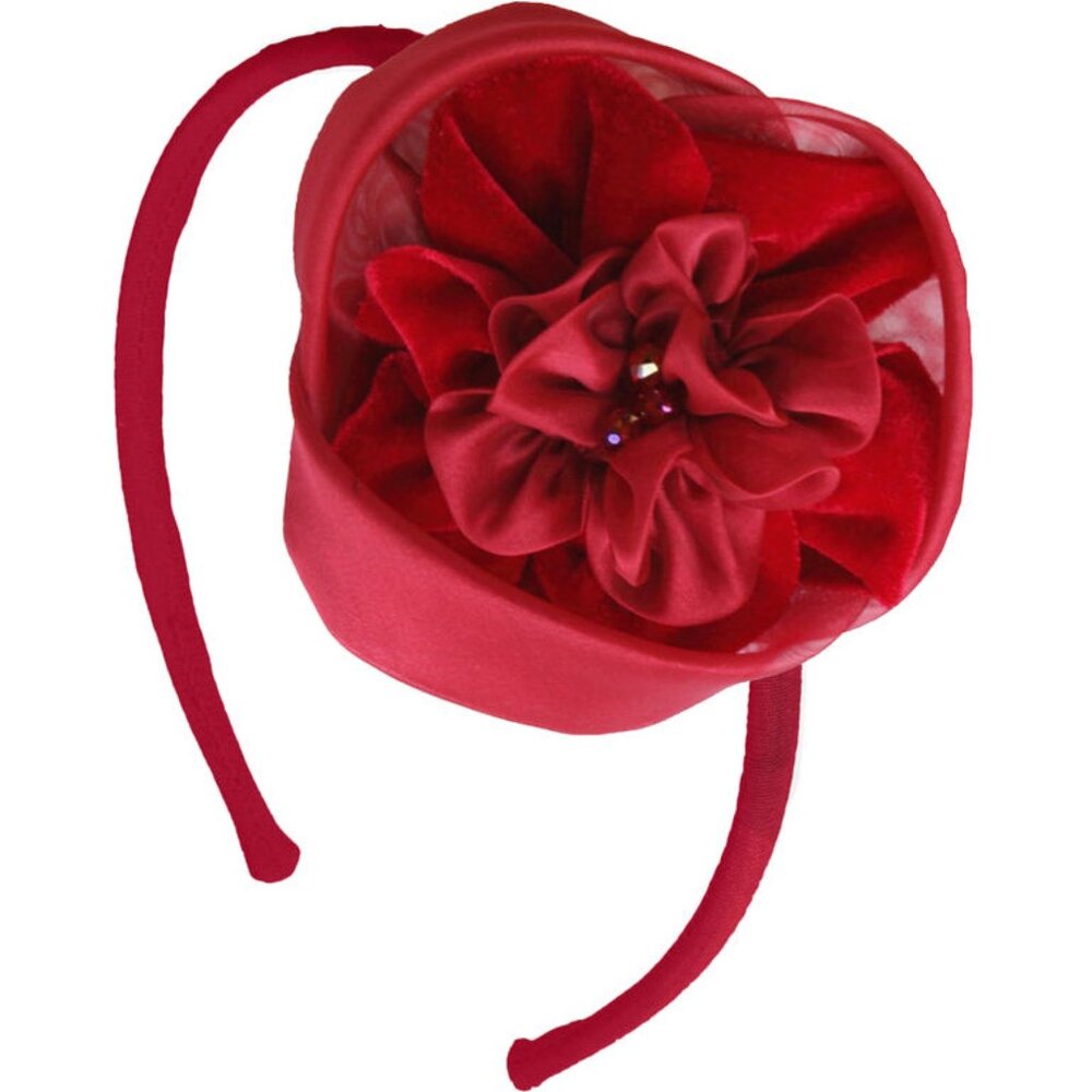 NEW‎ Isobella & Chloe Red Holiday Christmas Girls Headband Organza Velvet Last 1